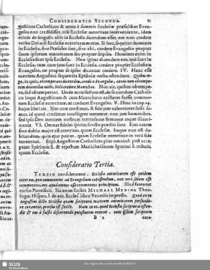 Consideratio Tertia