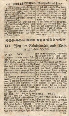 XLI. Von der Arbeitsamkeit und Treue im zeitlichen Beruf.