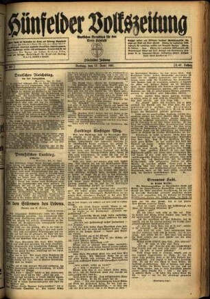 Ausgabe vom Freitag, den 17. Juni 1921.