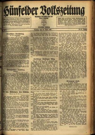 Ausgabe vom Freitag, den 17. Juni 1921.