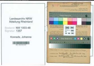 Entnazifizierung Johanne Konrads , geb. 24.04.1899 (Geschaeftsinhaberin)