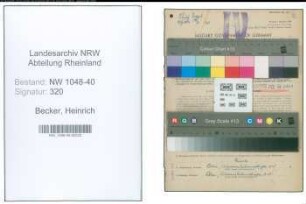 Entnazifizierung Heinrich Becker , geb. 08.01.1908 (Richter)