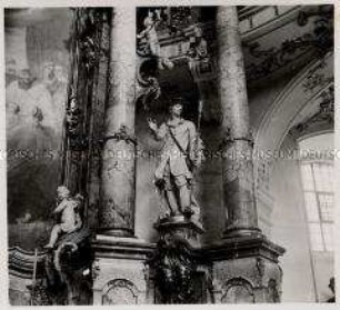 Bad Staffelstein, Basilika Vierzehnheiligen (Wallfahrtskirche), Nördlicher Seitenaltar, Heiliger Wendelin