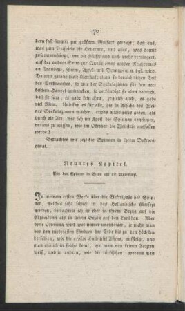 Neuntes Kapitel. Von den Spinnen, in Bezug auf die Arzneikunst.