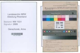 Entnazifizierung Anna Genschorek , geb. 15.01.1907 ()