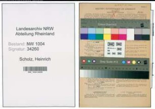 Entnazifizierung Heinrich Scholz , geb. 15.12.1902 (Heizer)
