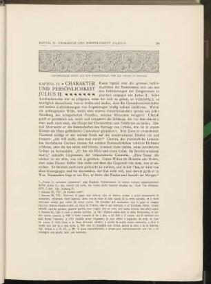 Kapitel IV. Charakter und Persönlichkeit Julius II.