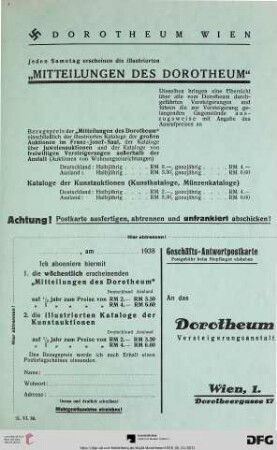 Mitteilung des Dorotheum