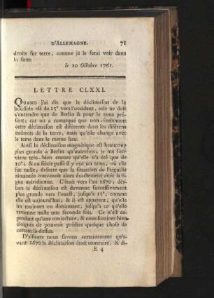 Lettre CLXXI-CLXXV
