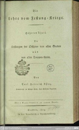 2: Die Lehre vom Festungs-Kriege