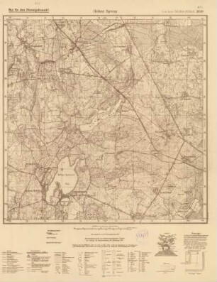 2039 Hohen Sprenz, Meßtischblatt (4cm - Karte)
