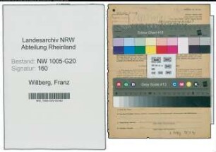 Entnazifizierung Franz Willberg , geb. 21.08.1895 (Schreiner)