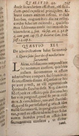 Qvaestio XLI. De administratione huius sacramenti.