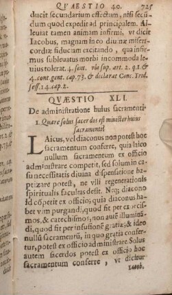 Qvaestio XLI. De administratione huius sacramenti.