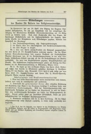 Mitteilungen des Bundes für Reform des Religionsunterrichts