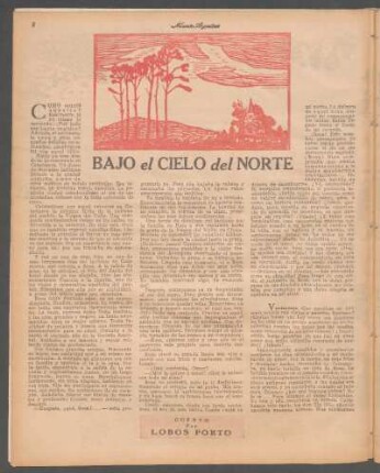 Bajo el cielo del norte : Cuento por Lobos Porto