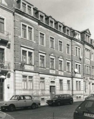 Dresden-Pieschen, Mohnstraße 34. Wohnhaus (um 1900). Straßenansicht