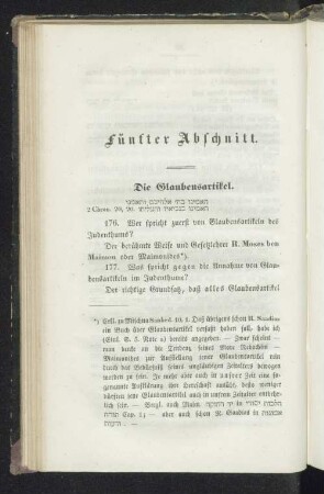 Fünfter Abschnitt. Die Glaubensartikel.