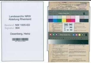 Entnazifizierung Heinz Ossenberg , geb. 30.06.1921 (Schreiner)