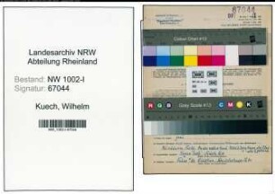 Entnazifizierung Wilhelm Kuech , geb. 10.03.1904 (Monteur)