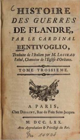 Histoire des guerres de Flandre. 3 (1770)