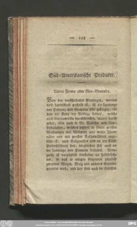Süd-Amerikanische Produkte.