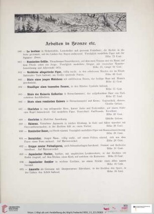 Arbeiten in Bronze etc. (Nr. 880-949)