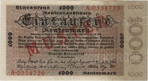 1000 Rentenmark - Muster