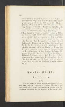 Fünfte Classe. Insecten.
