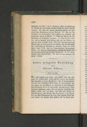 Ueber religiöse Erziehung