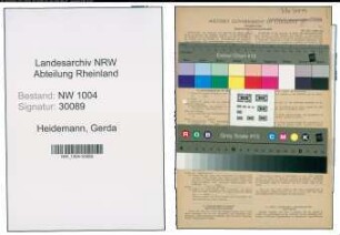 Entnazifizierung Gerda Heidemann , geb. 07.05.1903 ()