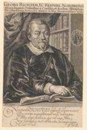 (Dr.) Georg Richter, Ratskonsulent und Prokanzler der Universität Altdorf; geb. 4. Mai 1592; gest. 9. Dezember 1651