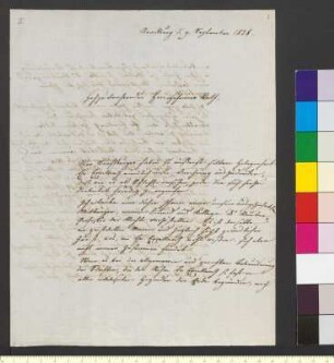 Brief von Arnold, Johann Georg Daniel an Goethe, Johann Wolfgang von