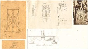 Lange, Ludwig; Lange - Archiv: XI.1 Kandelaber, Wasserbecken - u. a. Pompeji (Teilansichten, Details)