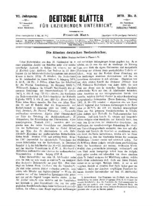 Die ältesten deutschen Rechenbücher