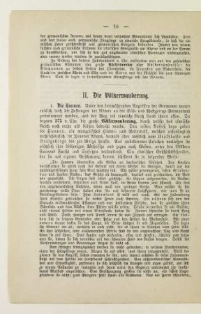 II. Die Völkerwanderung