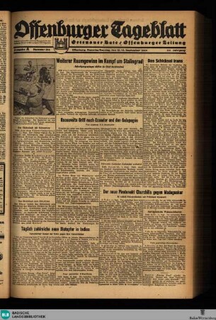 Offenburger Tageblatt, Samstag+Sonntag