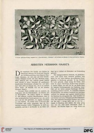 Arbeiten Hermann Haase's
