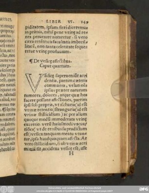 De vesice affectibus. Caput quartum.
