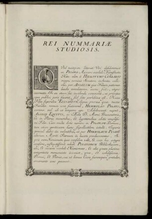 Rei Nummariæ Studiosis.