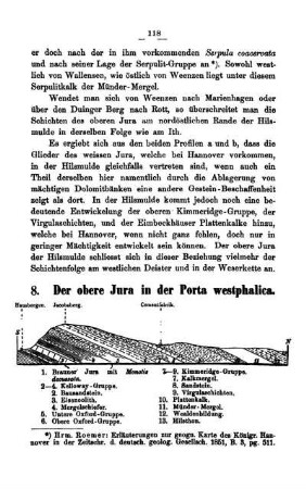 8. Der obere Jura an der Porta westphalica und in der Umgegend von Osnabrück
