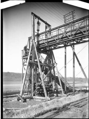 Personenbrücke über Gleise, Bauarbeiten