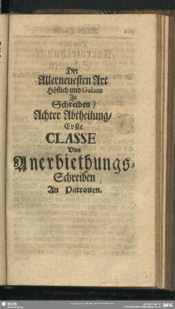 Der Allerneuesten Art Höflich und Galant zu Schreiben - [Achte Abtheilung]
