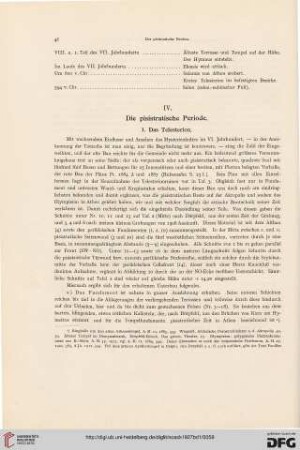 IV: Die pisistratische Periode
