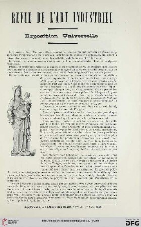 Revue de l'art industriel: Exposition universelle