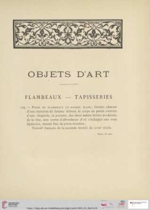 Objets d´art (Nr. 129 - 131)