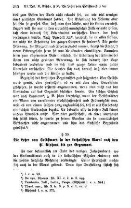 § 30. Die Lehre vom Selbstmord in der katholischen Moral nach dem hl. Alphons bis zur Gegenwart.