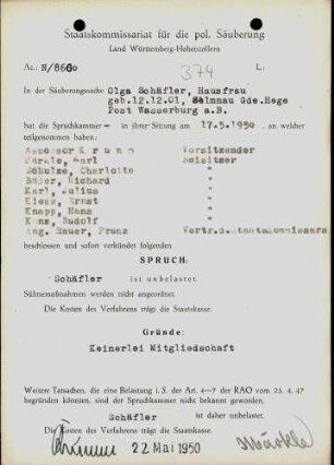 Schäfler, Olga