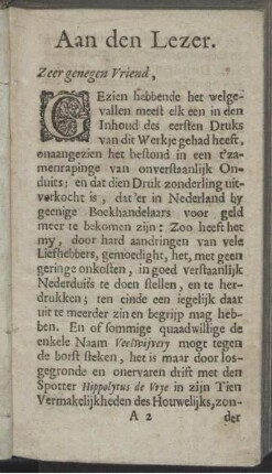 Aan de Lezer