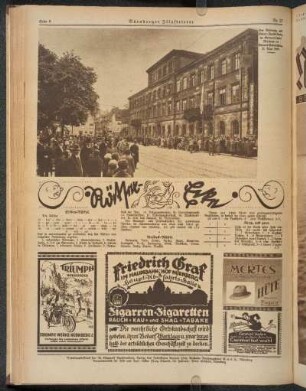der Andrang zur Dürer-Ausstellung im Germanischen Museum an Dürers Geburtstag 21. Mai. 1928
